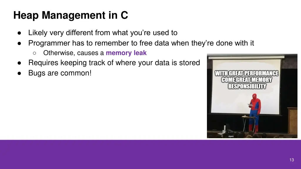 heap management in c