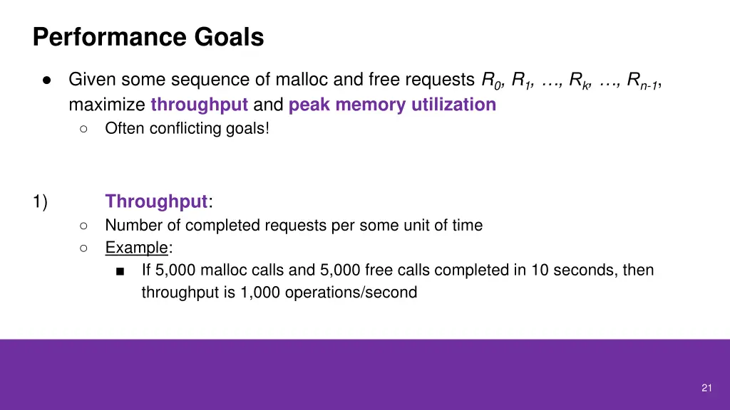 performance goals
