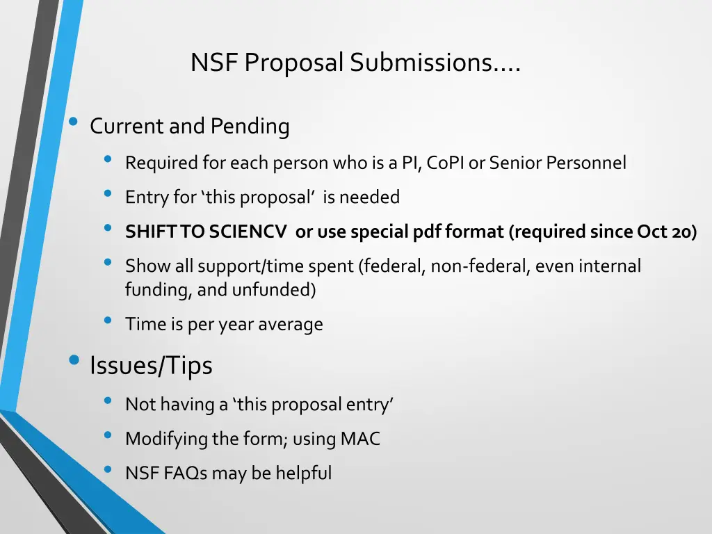 nsf proposal submissions 10