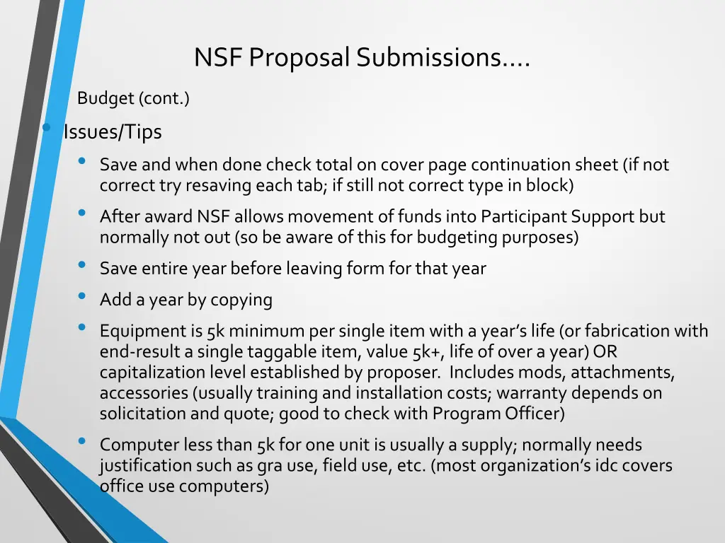 nsf proposal submissions 12