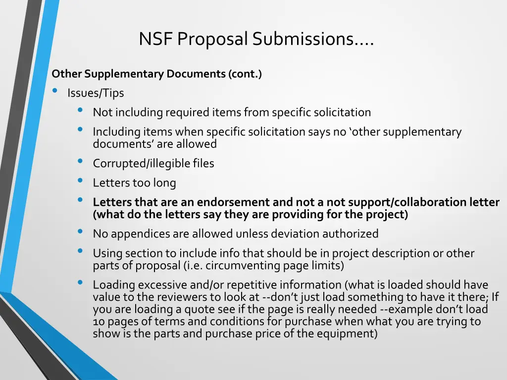 nsf proposal submissions 20