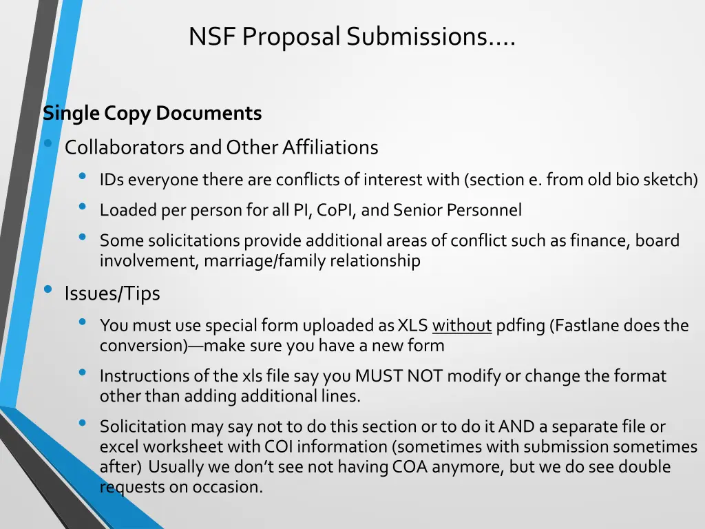 nsf proposal submissions 21