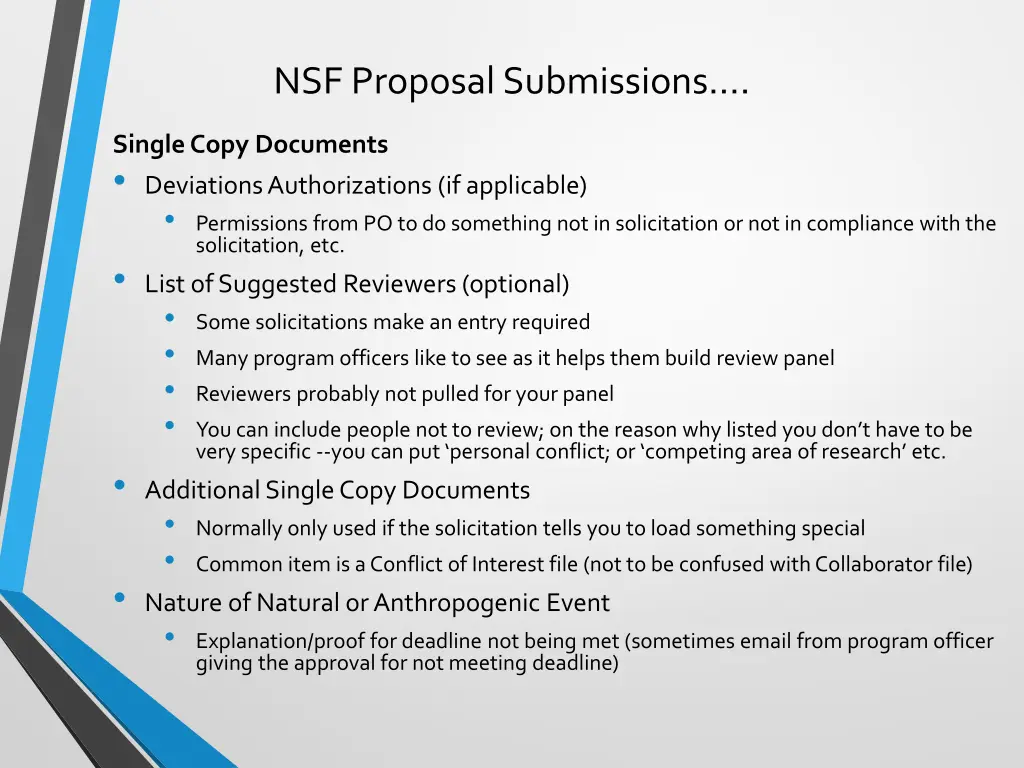 nsf proposal submissions 22