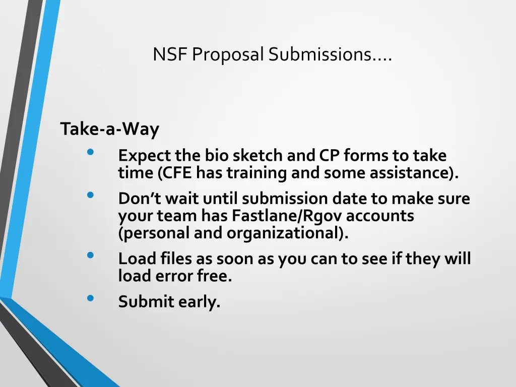 nsf proposal submissions 27