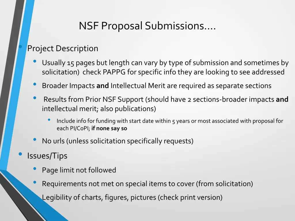 nsf proposal submissions 7