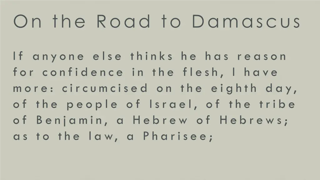 on the road to damascus 1