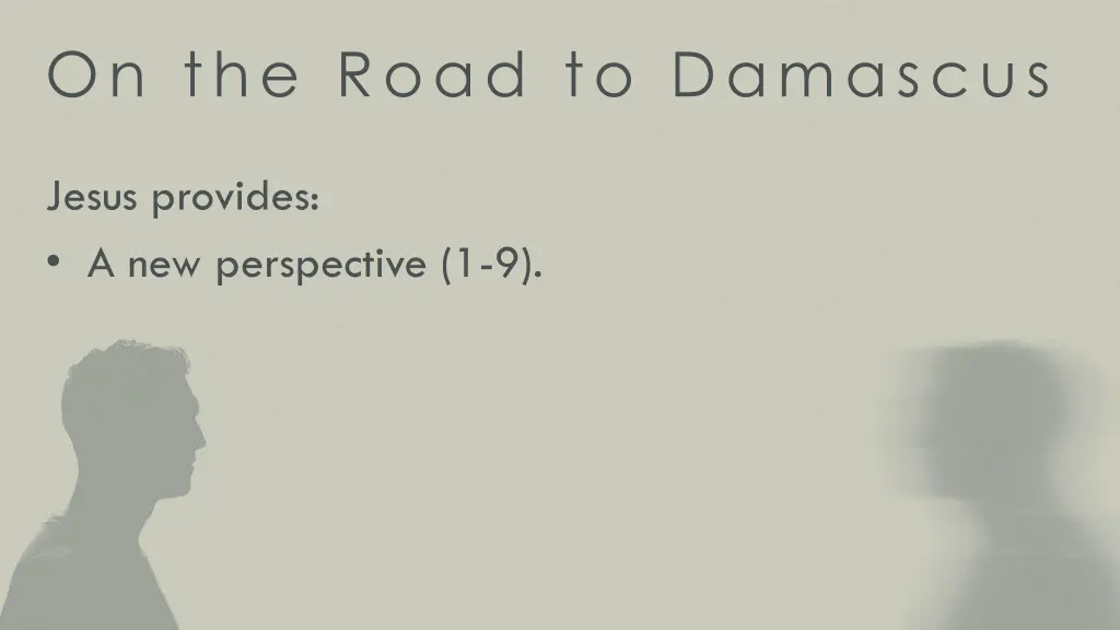 on the road to damascus