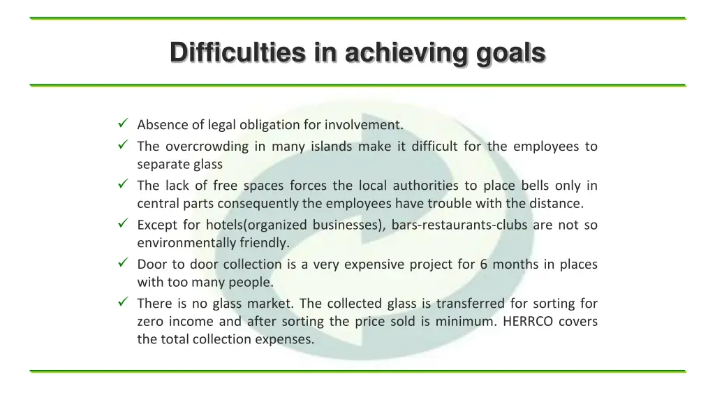 difficulties in achieving goals