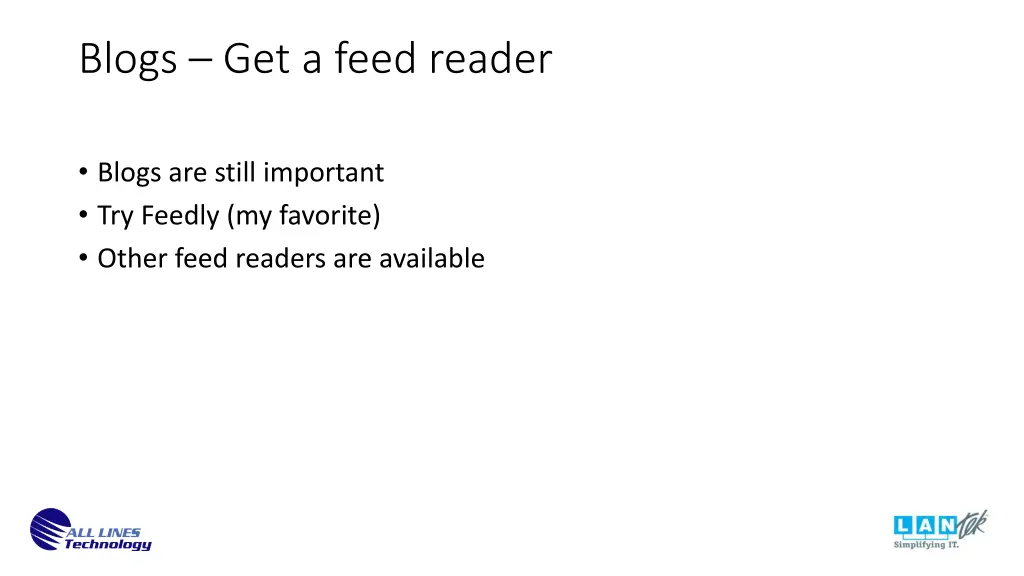 blogs get a feed reader