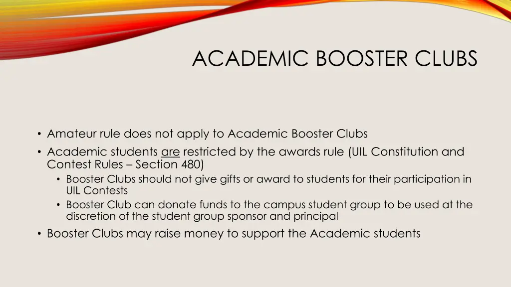 academic booster clubs