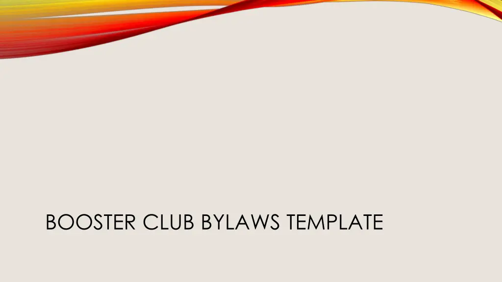booster club bylaws template