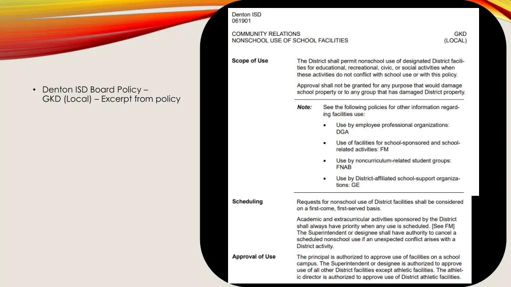 denton isd board policy gkd local excerpt from