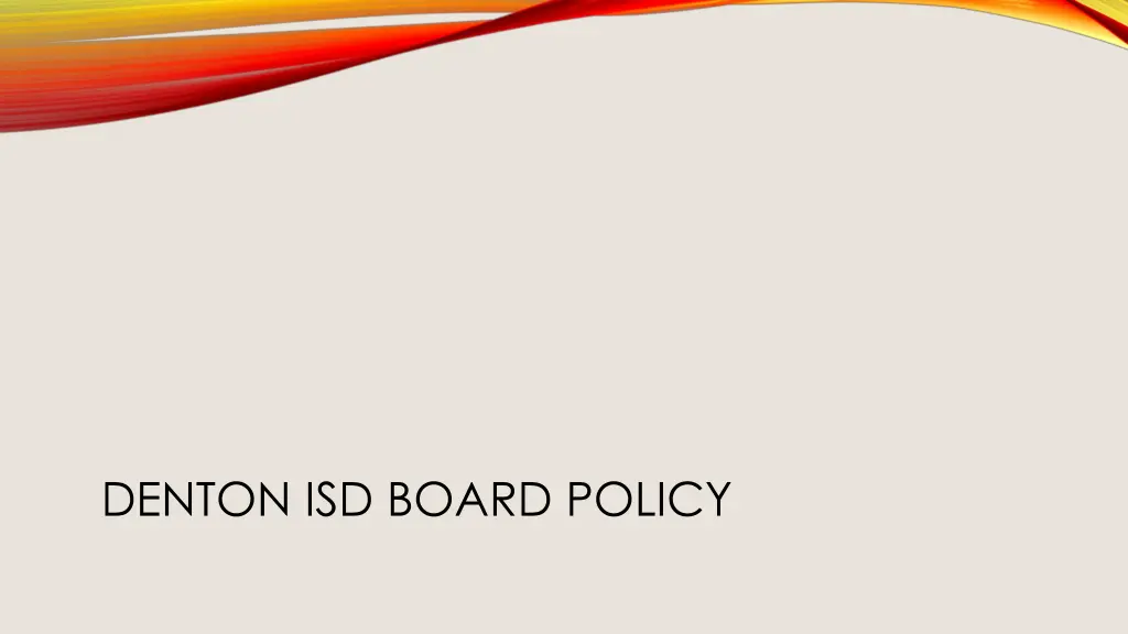denton isd board policy