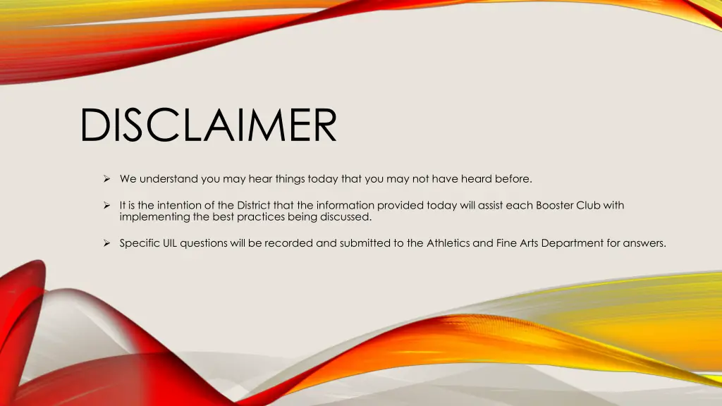 disclaimer
