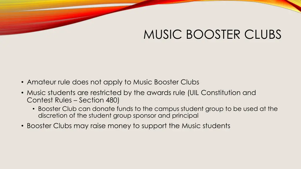 music booster clubs