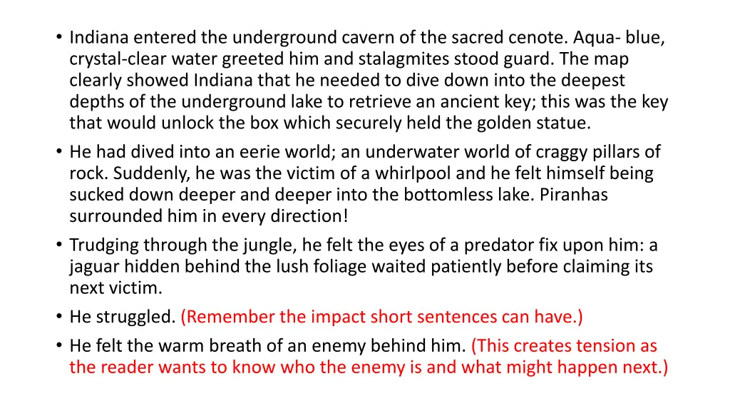 indiana entered the underground cavern