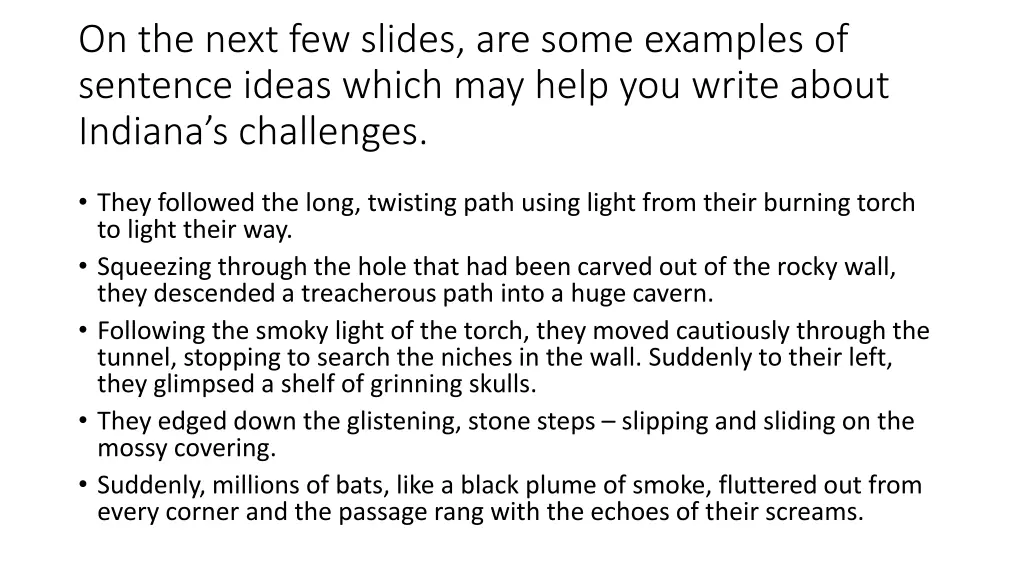 on the next few slides are some examples