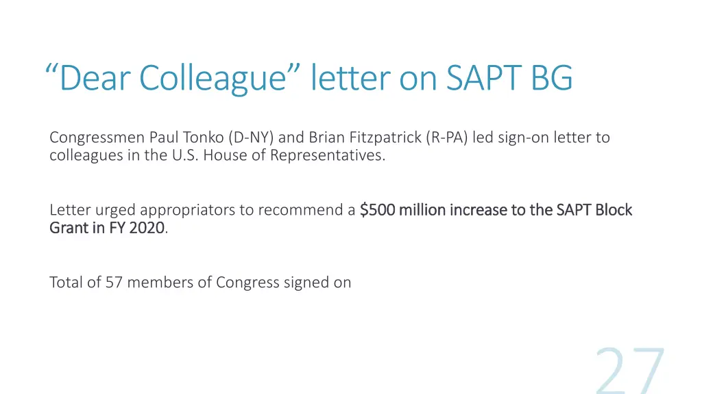 dear colleague letter on sapt bg