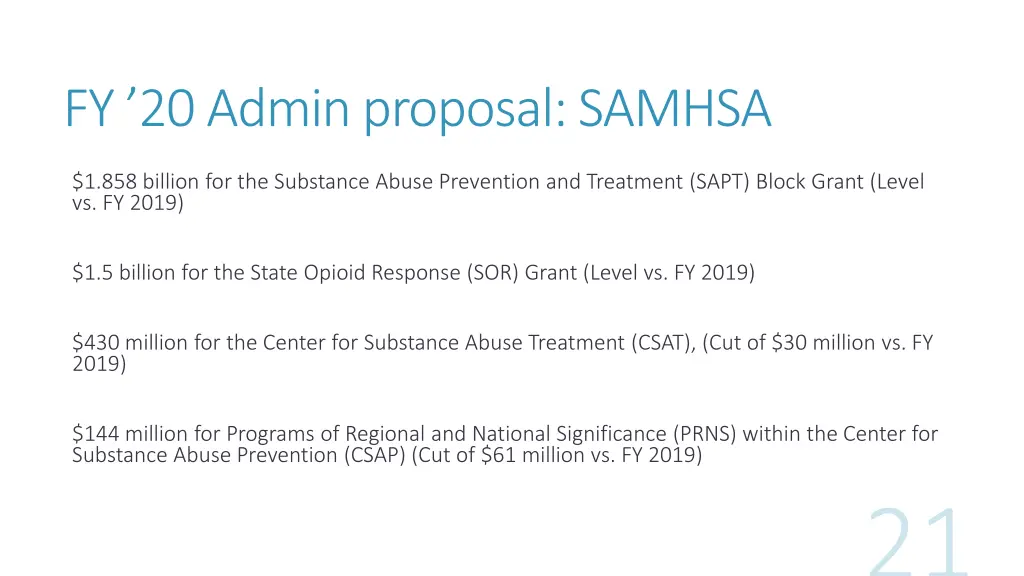 fy 20 admin proposal samhsa