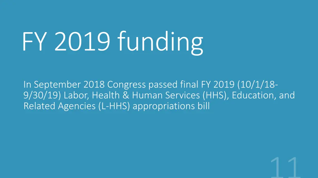 fy 2019 funding