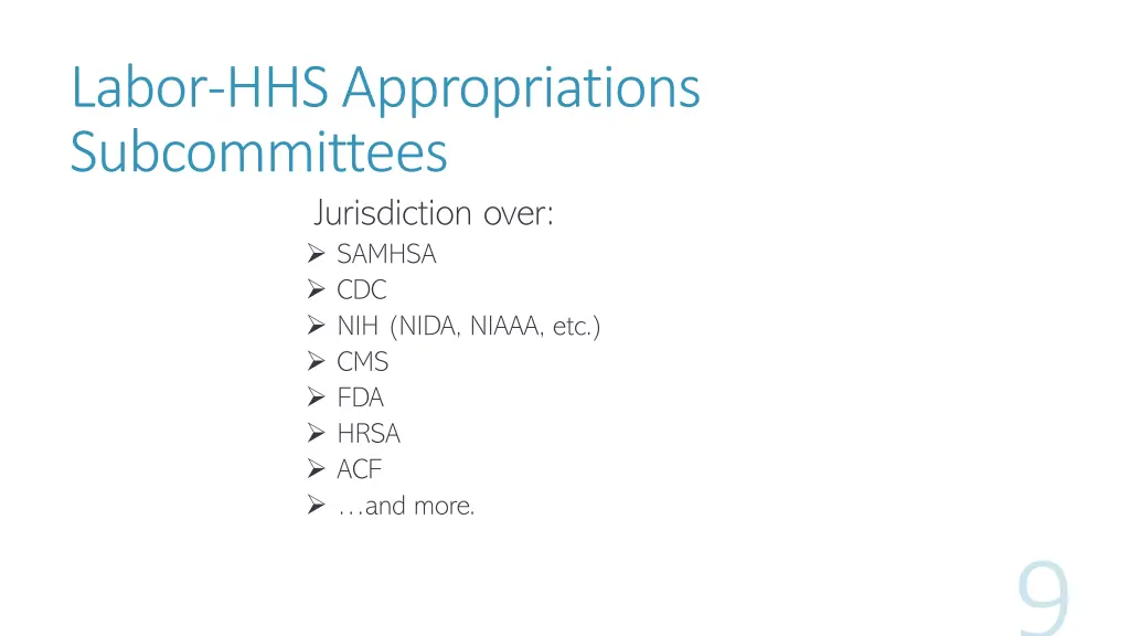 labor hhs appropriations subcommittees
