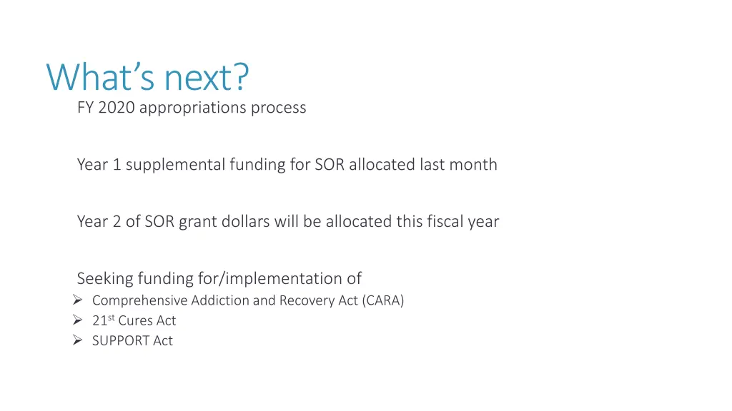 what s next fy 2020 appropriations process