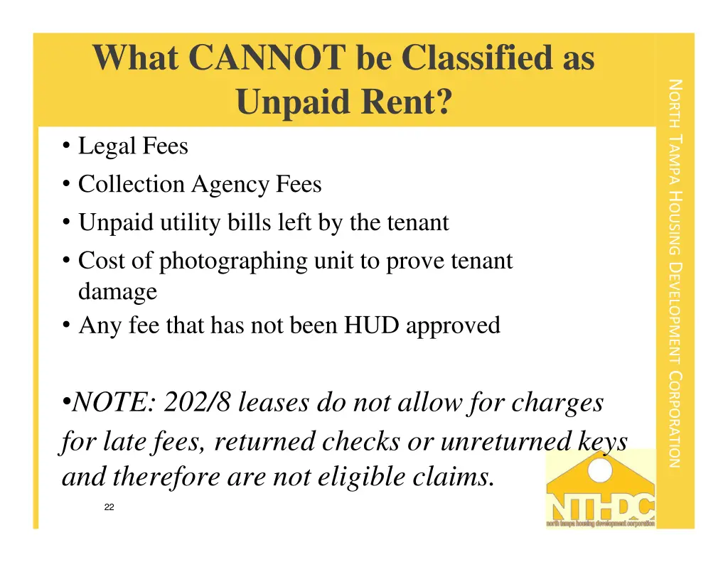 what cannot be classified as unpaid rent legal