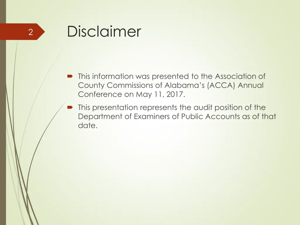 disclaimer