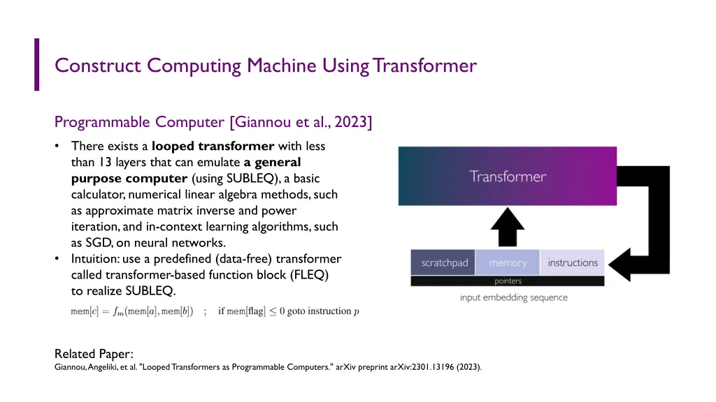 construct computing machine using transformer 1