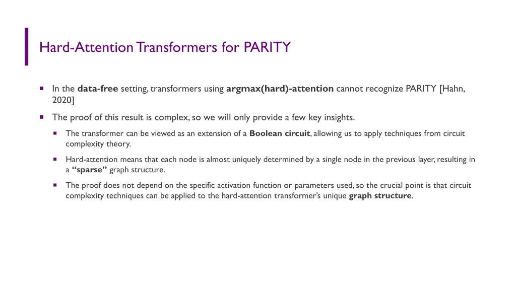 hard attention transformers for parity