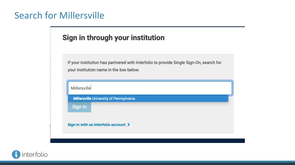search for millersville