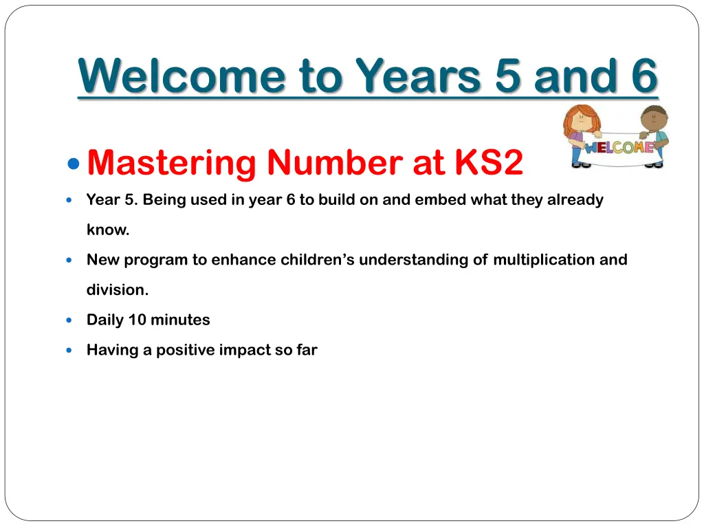 welcome to years 5 and 6 1