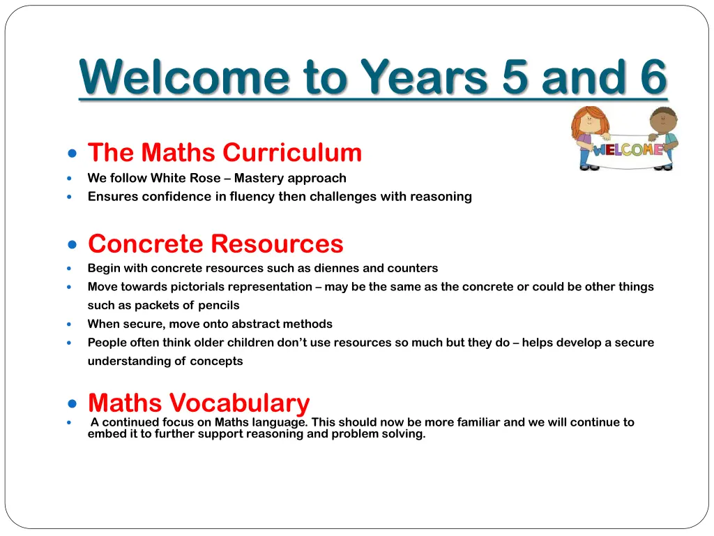 welcome to years 5 and 6