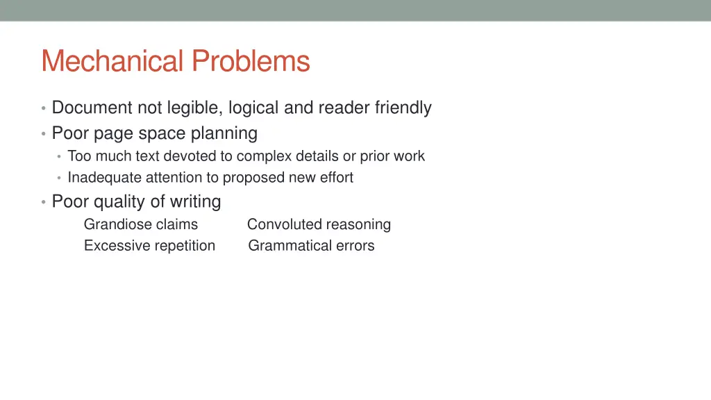 mechanical problems