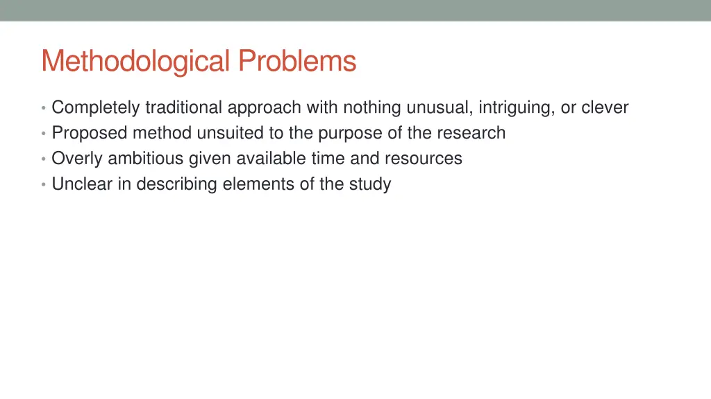 methodological problems