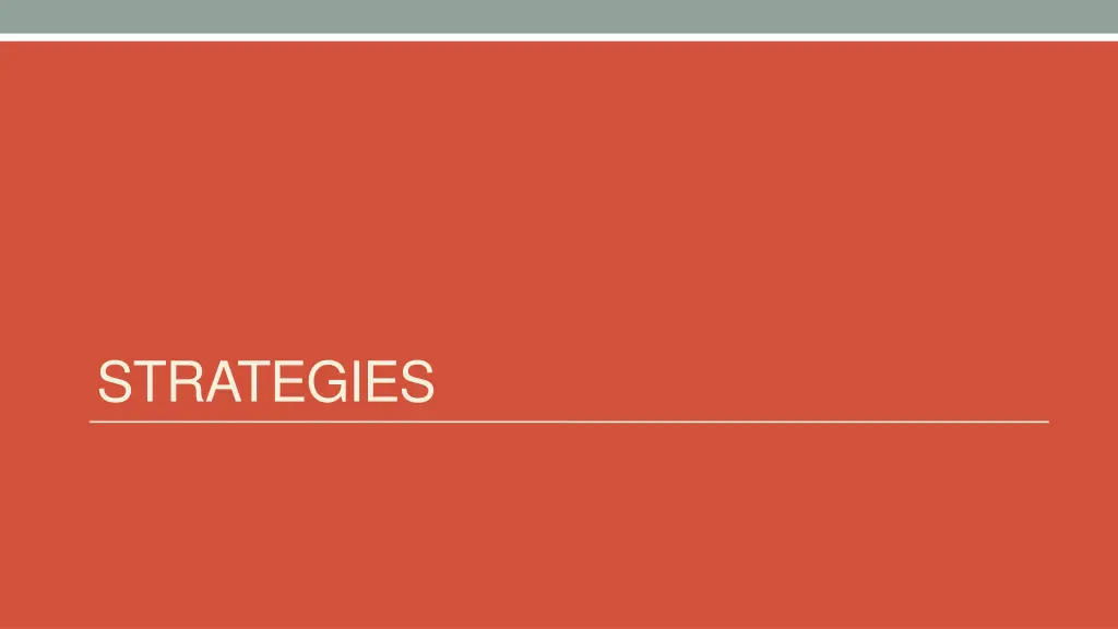 strategies