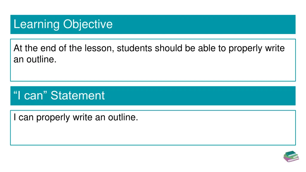 learning objective