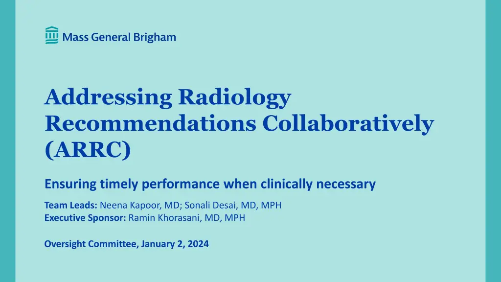 addressing radiology recommendations