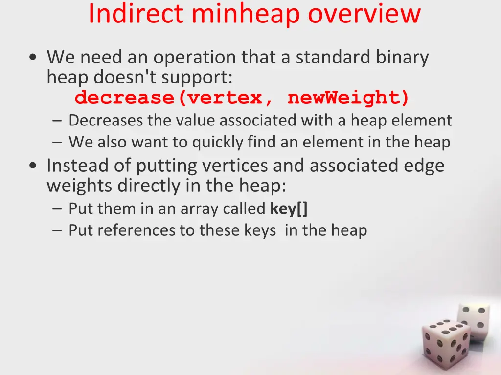 indirect minheap overview
