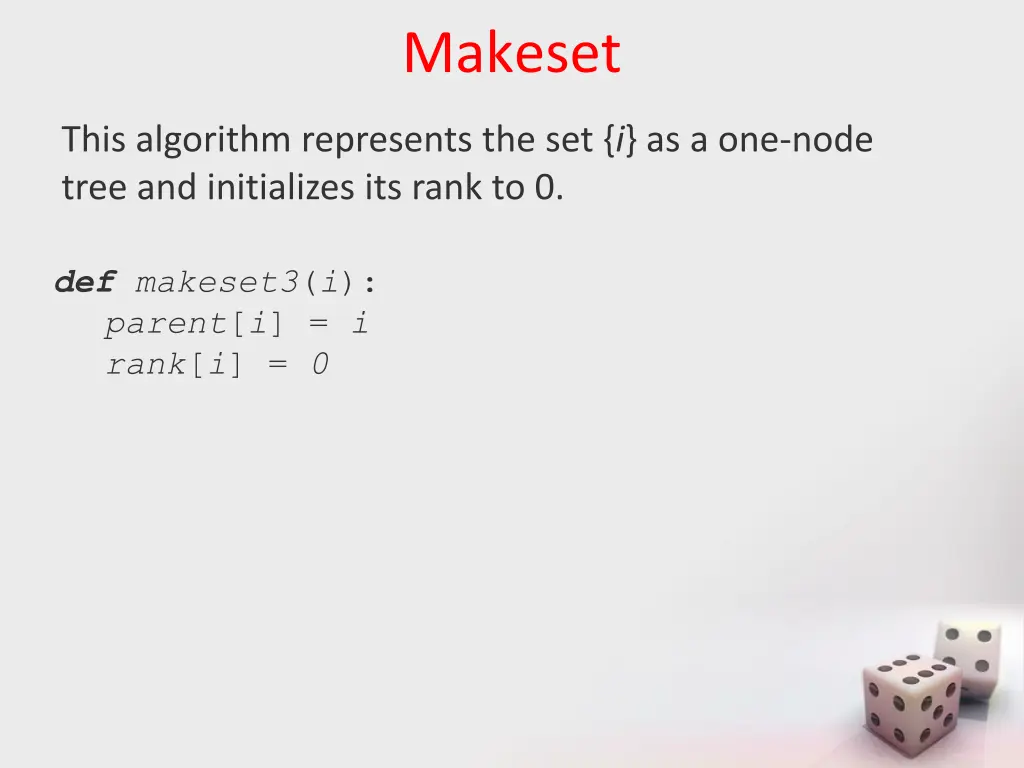 makeset