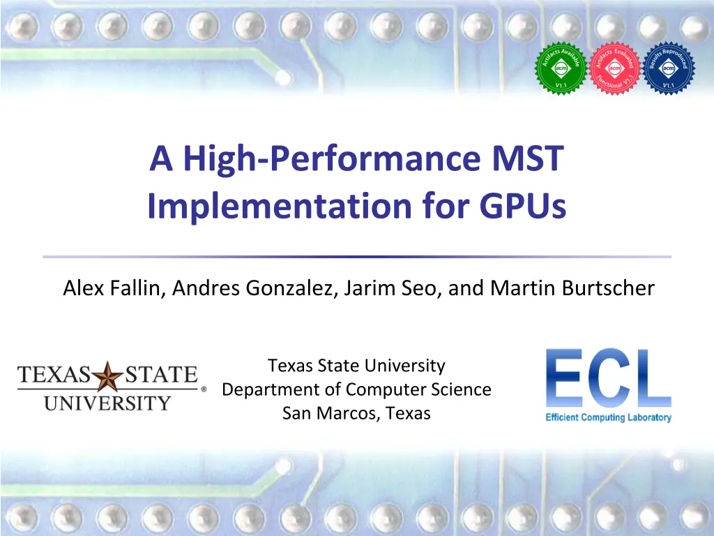 a high performance mst implementation for gpus