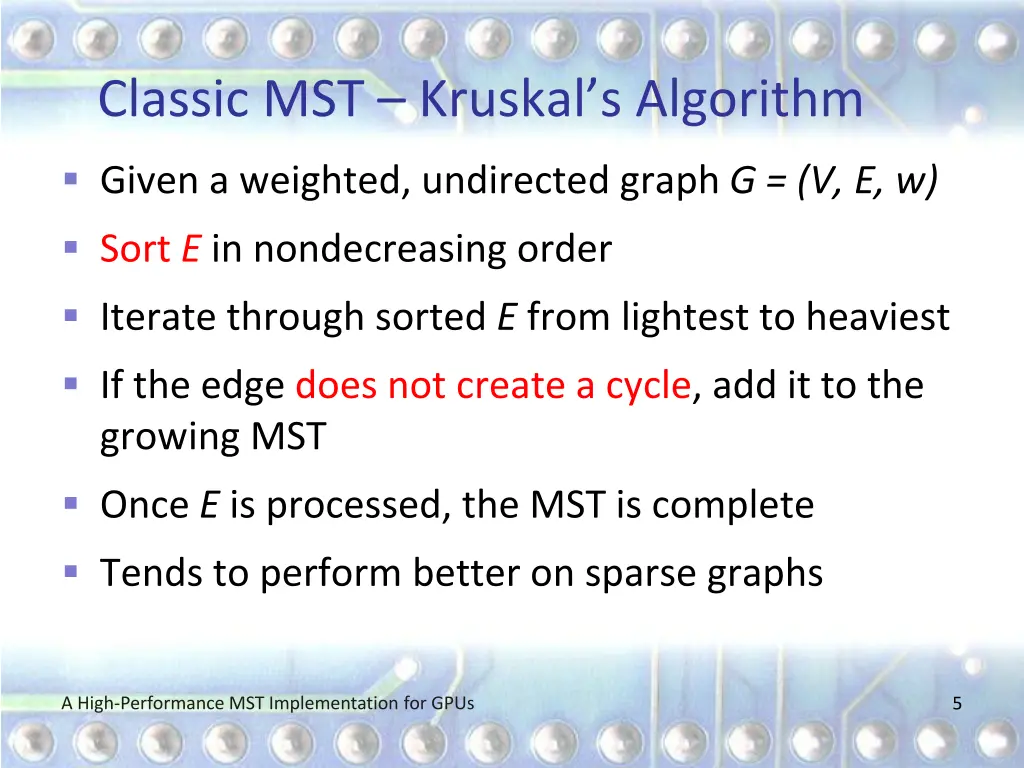 classic mst kruskal s algorithm