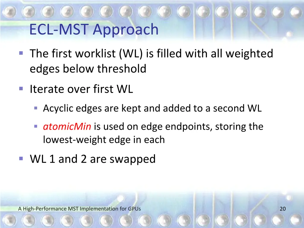 ecl mst approach 1