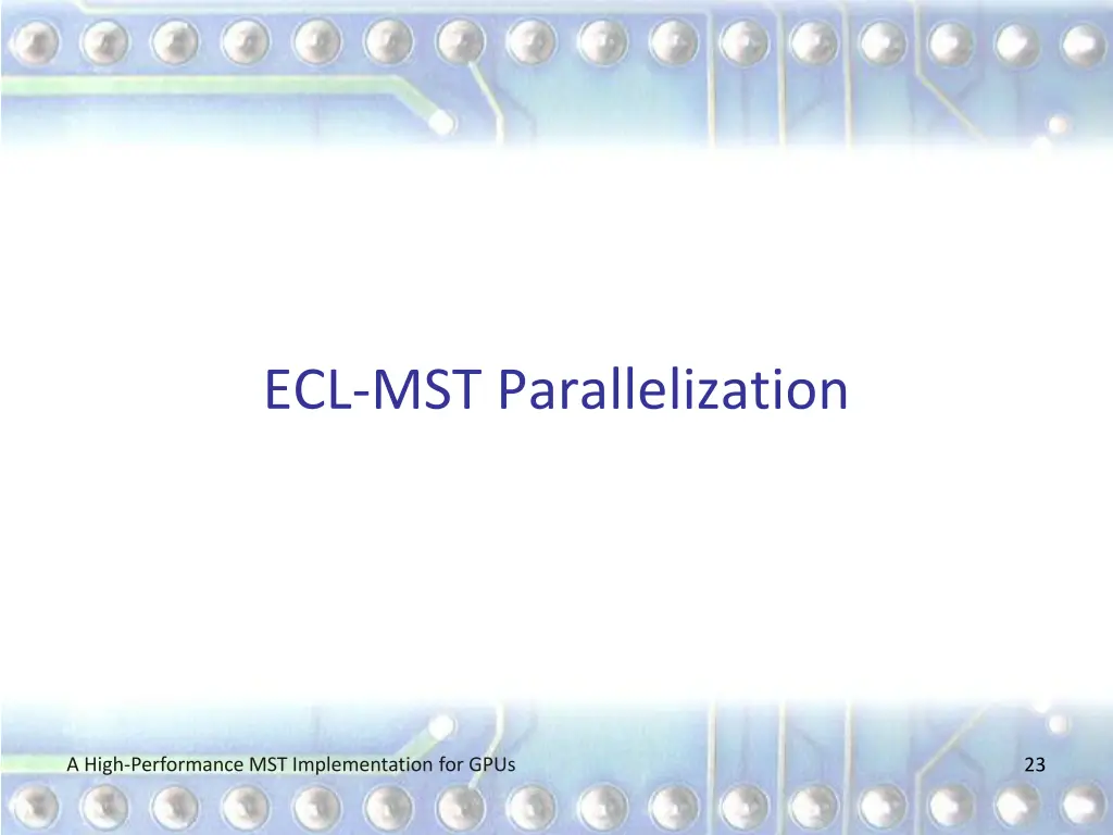 ecl mst parallelization