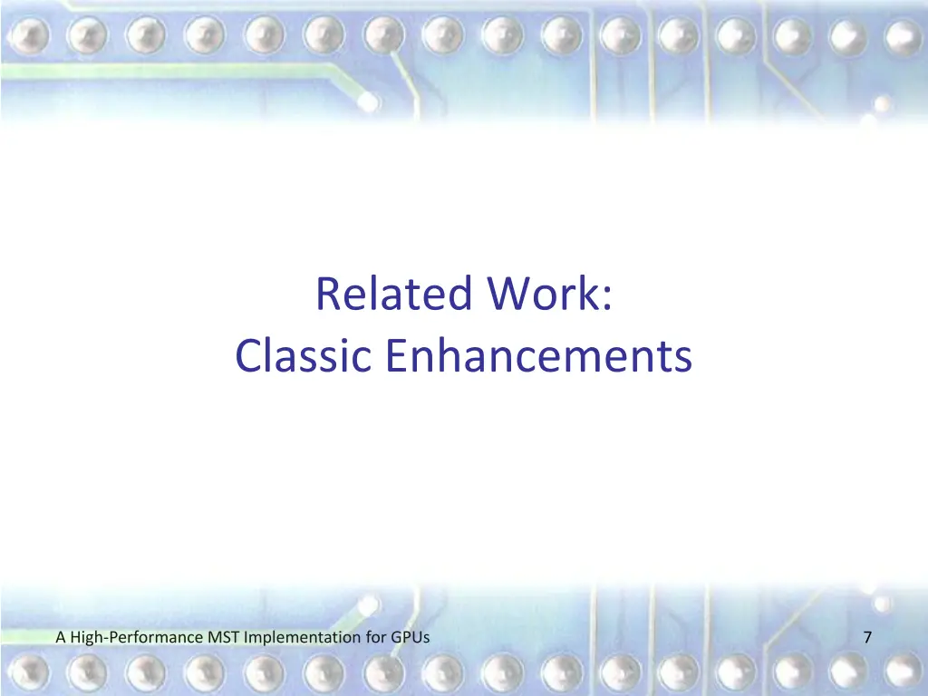related work classic enhancements