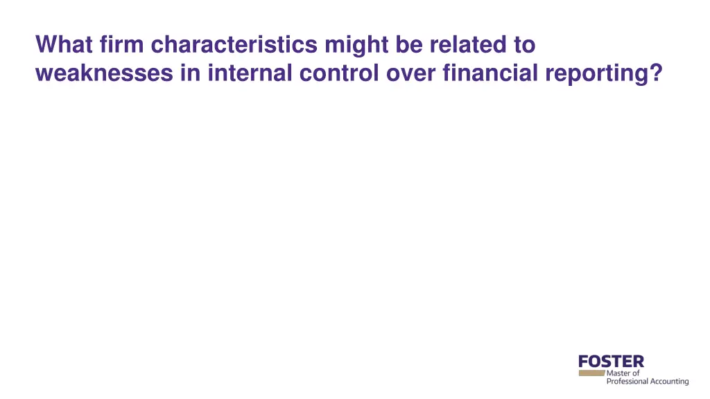 what firm characteristics might be related