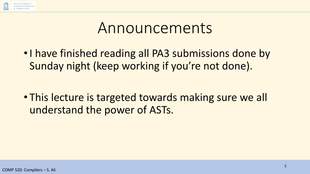 announcements