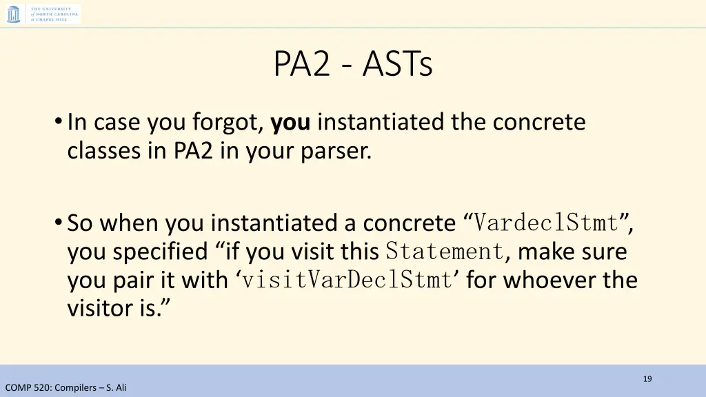 pa2 asts