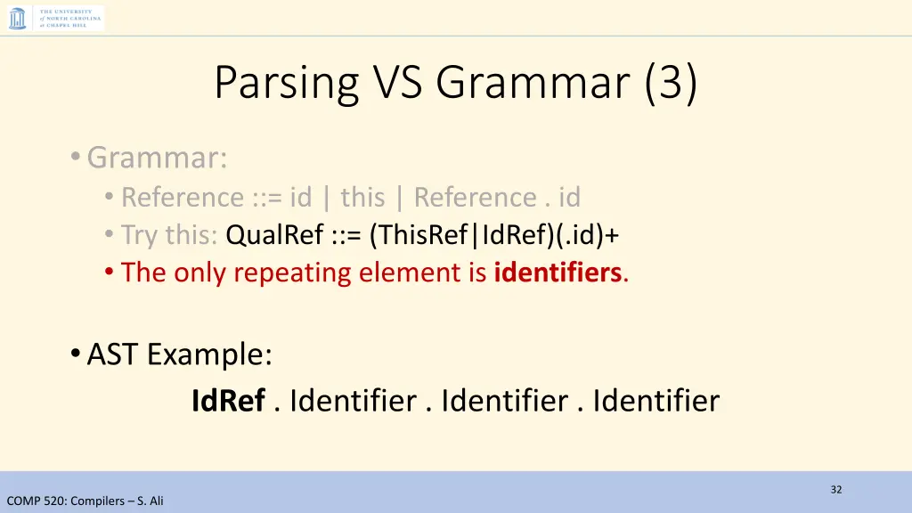 parsing vs grammar 3
