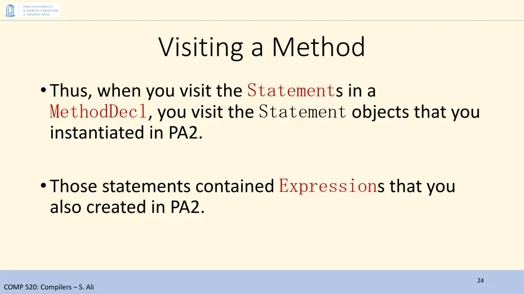 visiting a method